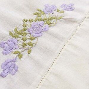 Vintage Pillowcase Lavender Floral